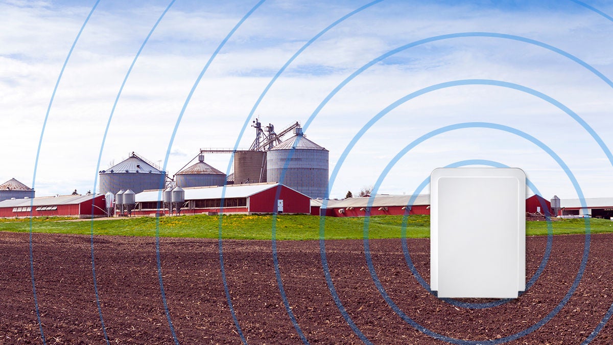 rural farm field with wifi circles around gigapro-p6dx