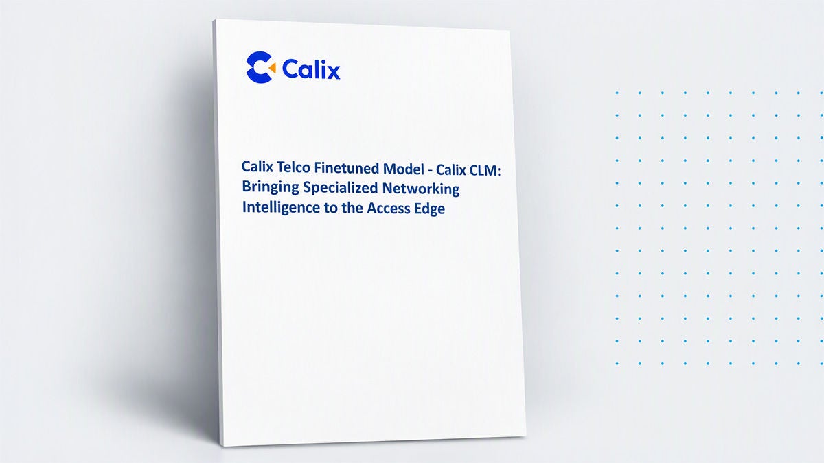 Cover of Calix White Paper about Communications Language Models