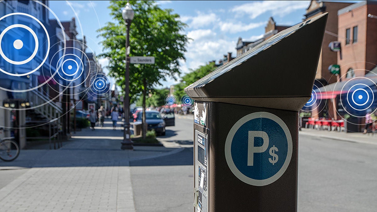 Main Street and Wi-Fi symbols