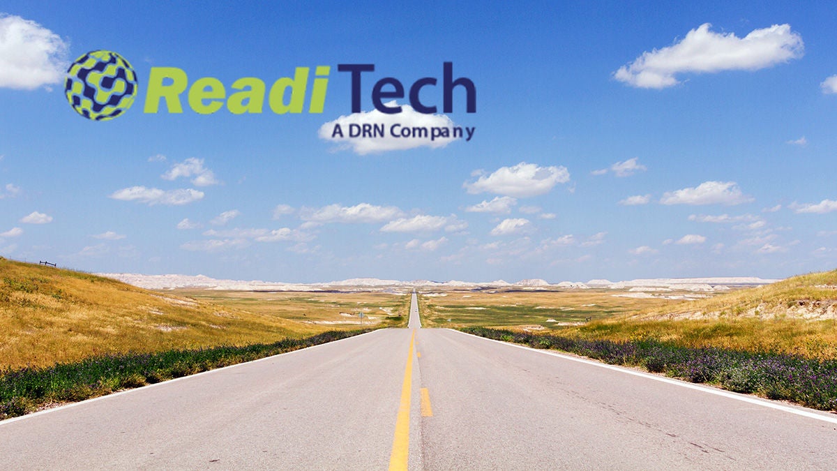 Readitech logo over highway