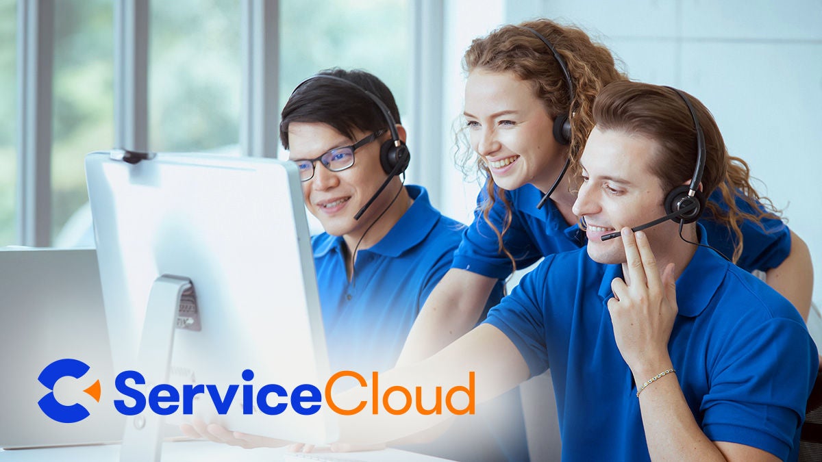 Smiling employee using Calix Service Cloud