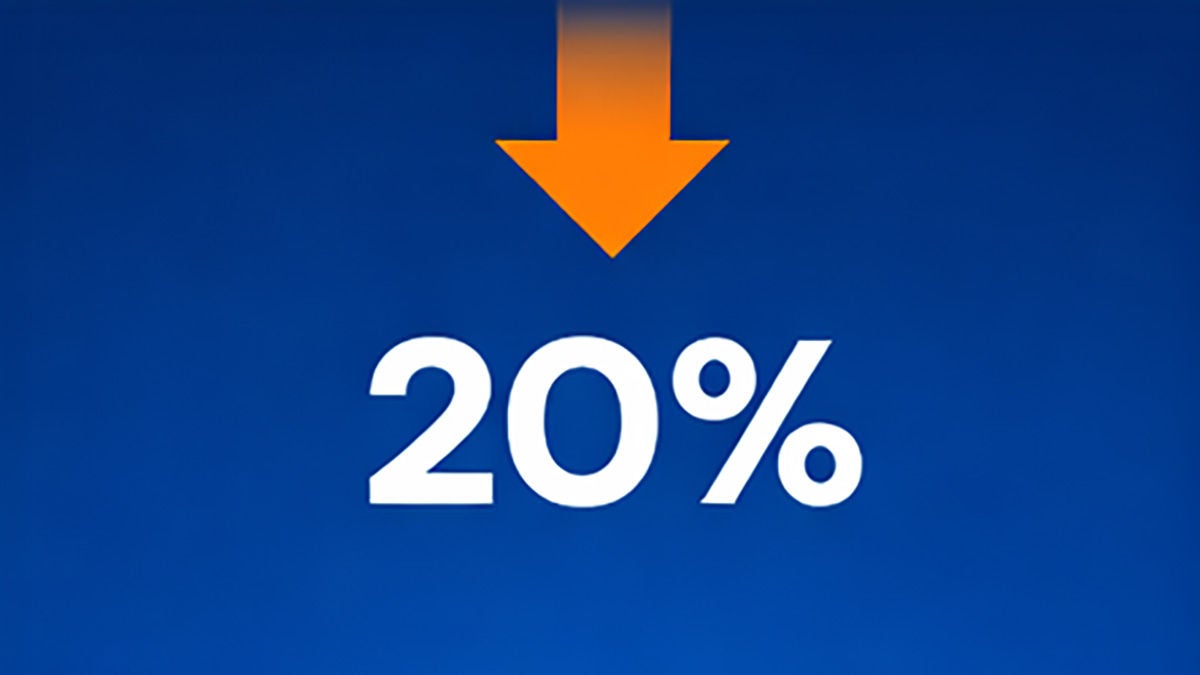 20% decrease