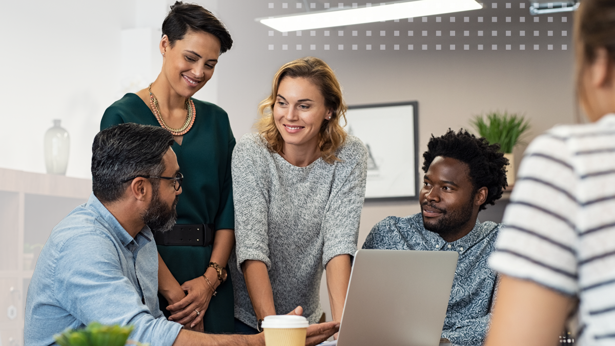  Creative business people working together in the office