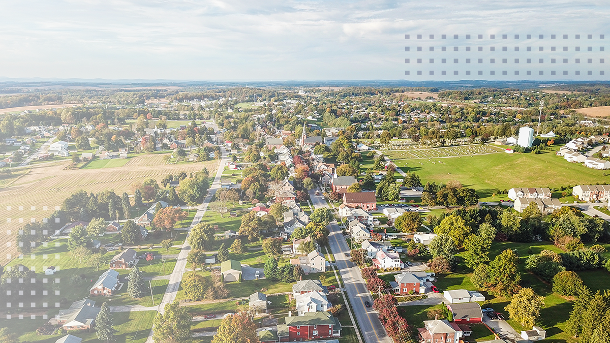 Main Street Shrewsbury, Pennsylvania in Southern York County during Fall