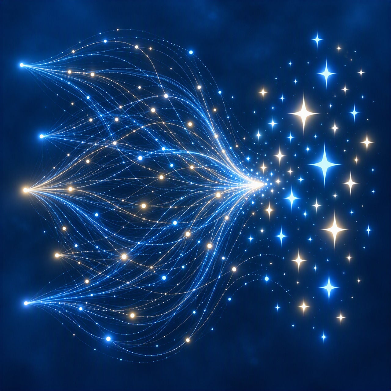 Abstract image of LLMs transforming into CLMs