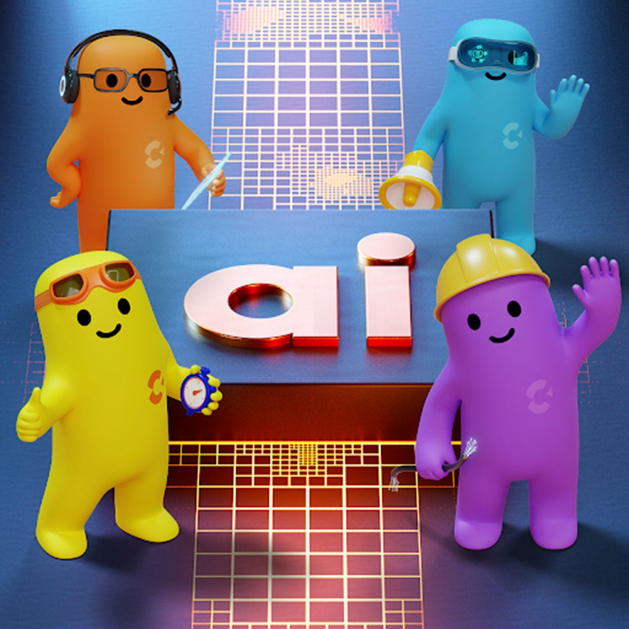 AI agents over AI computer chip